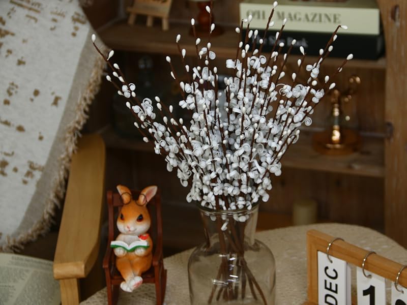 white fake flower table small vase DIY use bouquet