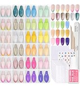 Beetles Press On Nails Kit - Chromatic Reverie | 720Pcs 24 Colors Short Almond Press On Nails | 1...