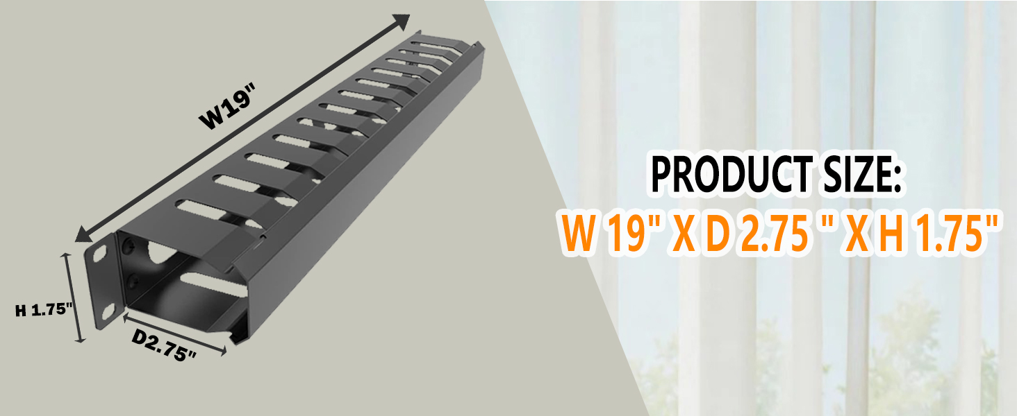 1U 12 slots cable manager