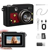 LENANE Mini Retro Keychain Camera - 1080P FHD Tiny Digital Camera with 2MP Lens, 0.96" Screen & O...