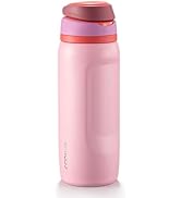 Coolflask MegaSip Insulated Water Bottle with Straw, Stainless Steel Water Bottles Leak-Proof, 24...