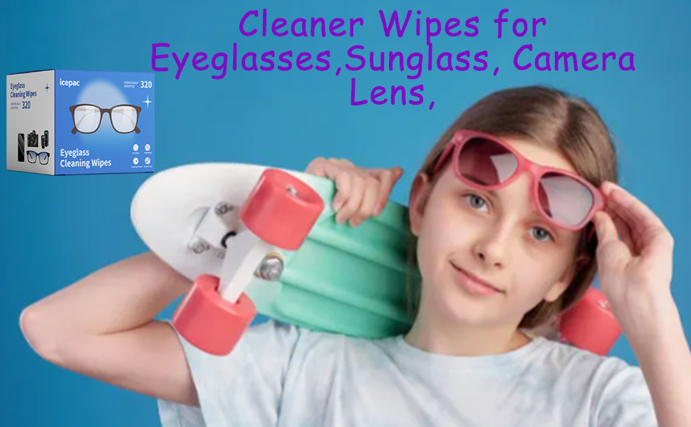Glasses Wipes Lens Cleaner- 320 Pre-Moistened Individual Wrapped Eye Glasses Cleaning Wipes