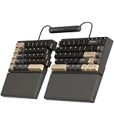 RK ROYAL KLUDGE RKS70 Ergonomic Split Keyboard, Wireless RGB Mechanical Keyboard with Bluetooth/2...