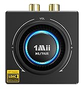 1Mii B06T3+ Bluetooth Receiver with LDAC, Hi-Res Wireless Audio Adapter with aptX Low Latency & H...