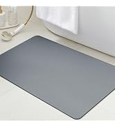 Ultra Thin Non-Slip Bath Mat Fit Under Door, Upgrade Backing Non Slip Bath Mat, Quick Dry Ultra A...