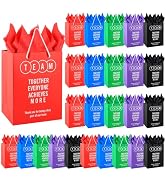 Addblu 50-Piece Christmas Employee Appreciation Gift Bag Set - Includes 25 Gift Bags with Handles...