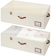 StorageWorks Under Bed Storage Bins, 10'' Underbed Storage Containers with Lid, 90L Clothes Organ...