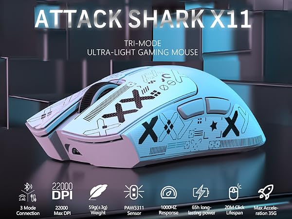 Gaming Mouse with Anti-slip Stickers