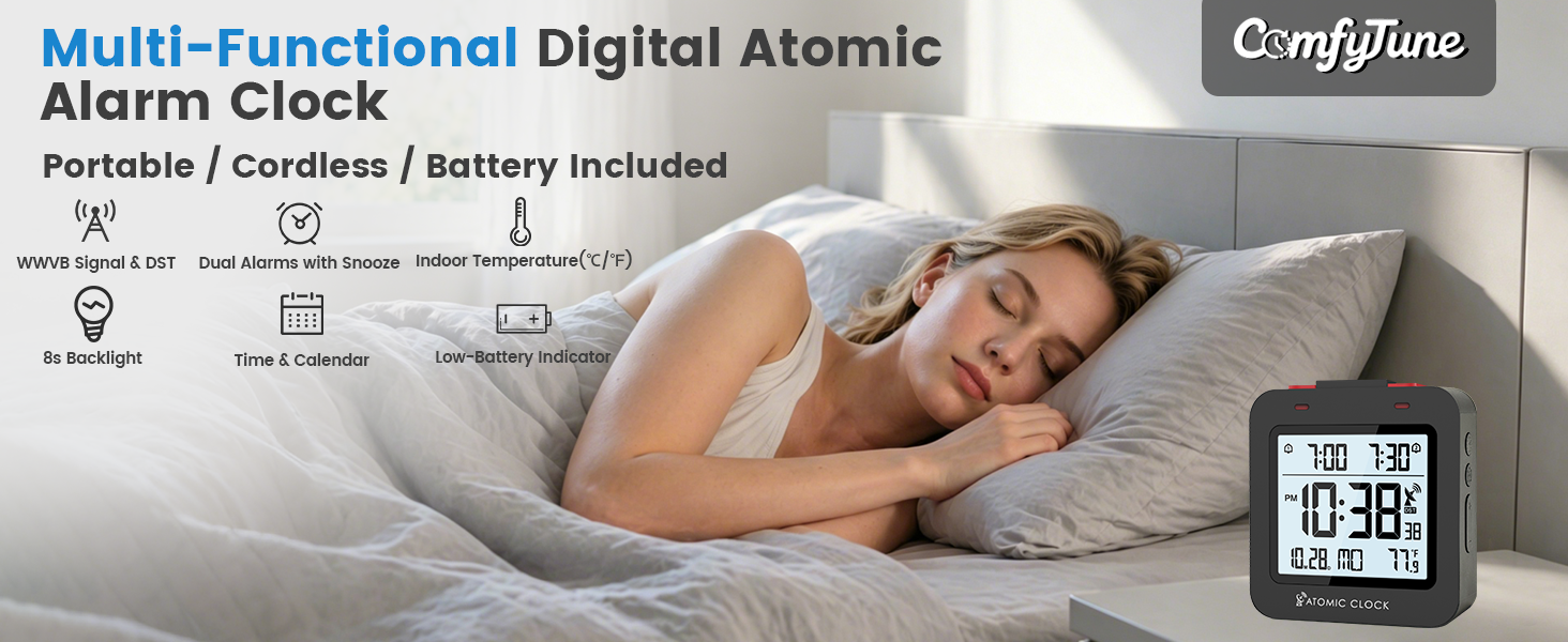 travel clocks battery operated small