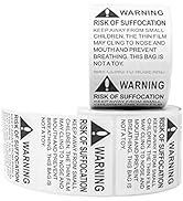 Innovative Haus 2 Rolls x 500 Labels (1,000 Total) Risk of Suffocation Warning Keep Away from Chi...