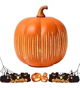 Starry Night LED Pumpkin Lights, Starry Night Pumpkins, Timer Lighted Sparkling Starry Night Glas...