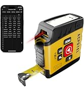 ACPOTEL Digital Tape Measure 16ft, LCD Display, 6 Metric & Imperial Units (Sunny Yellow)