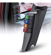 Nilight A-Pillar Switch Pod 12V Left Driver Side A Pillar Rocker Switch Panel with Backlit Label ...
