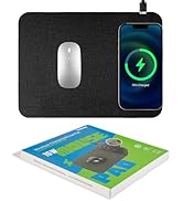 Fast Wireless Charging Mouse Pad 15W, Office Desk Pad with Ultra-Smooth Surface Non-Slip Rubber B...