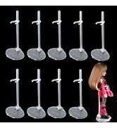 BieFuDan 10Pcs Adjustable Doll Stands Display Holders, Action Figure Stand Toy Doll Accessories, ...