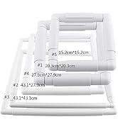 Square Rectangle Plastic Clip Frame for Embroidery Cross Stitch Quilting Needlepoint Tool(20.3 x ...