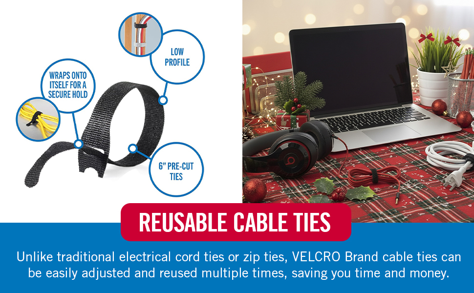 Cintas VELCRO Brand para organizar cables en casa u oficina