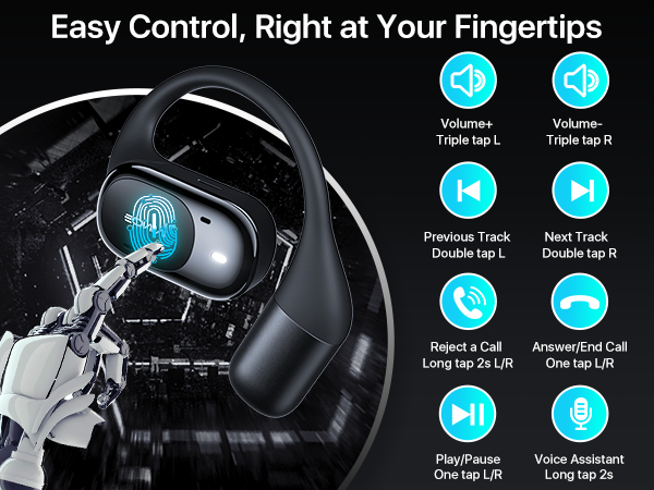 open ear headphones wireless bluetooth