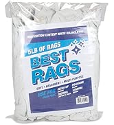 Arkwright Terry Washcloth Rags (5 Lbs. Bag), Bulk White Terry Towel Rags as Multipurpose Cleaning...