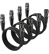 Novazylum XLR Cables 2 Ft 4 Packs - Male to Female Microphone Cable with 3-Pin Balanced Shielded ...