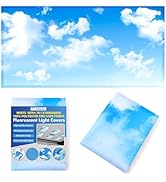 ANGSYLTH Fluorescent Light Covers - Classroom Covers for Ceiling Lights, 1 PCS 4 x 2 Feet Magneti...
