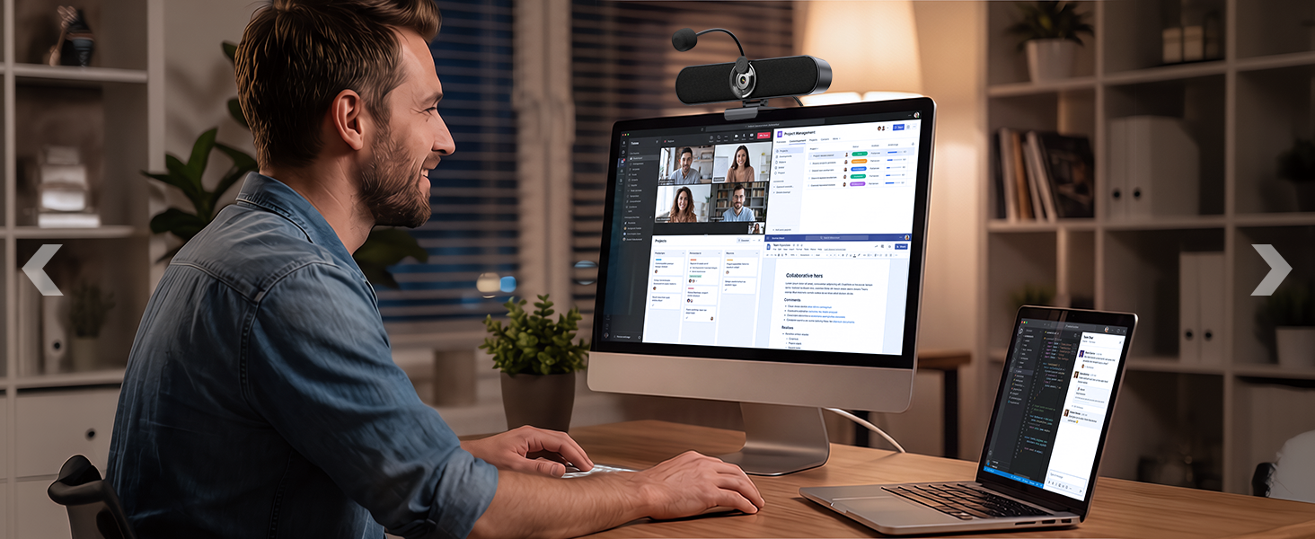 computer camera with microphone for desktop