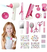 RedCrab Hair Salon Toys for Girls, 45PCS Salon Hair Stylist Pretend Makeup Kit with Hair Dryer,Co...