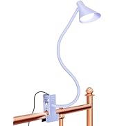 Desk Lamp Clip on Lamp for Bed Headboard LED Reading Light for Bed, 3 Colors 10 Dimmable Brightne...