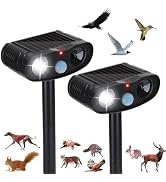 2 Packs Sonic Fortress Pro Deer Repellent Device Outdoor: Ultrasonic Animal Repeller with Motion ...