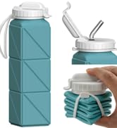 BEAUTAIL Collapsible Water Bottles Silicone Foldable Portable compact Trave drinking Water Bottle