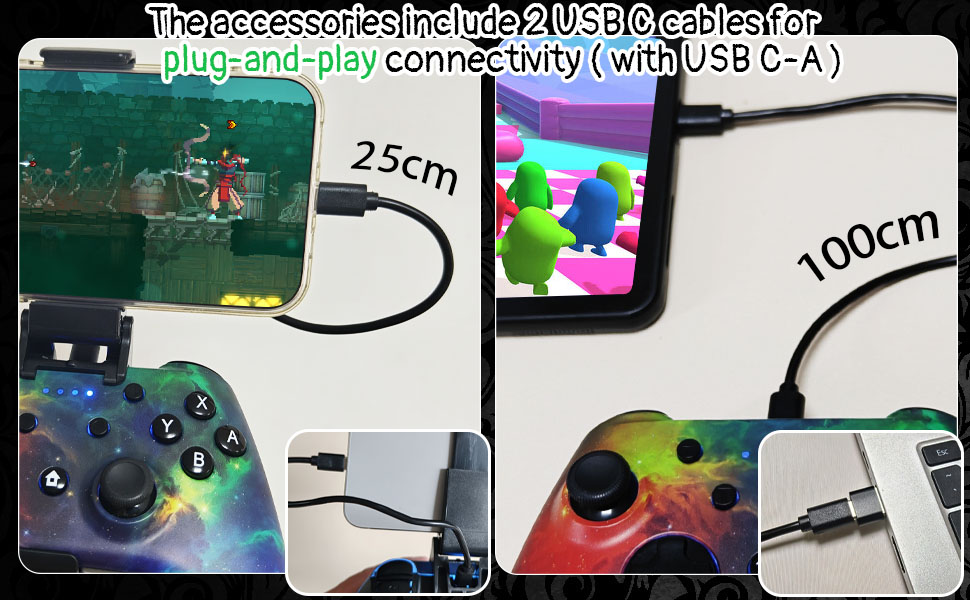 USB C Wired controller for iPhone15, iPhone 16, iPad17, iPad10, iPad11, Android, PC, Tesla, Switch1