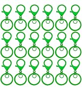 30Pcs Lobster Claw Clasps Keychain for Jewelry Making,Metal Lobster Clasp Swivel Trigger Clips wi...