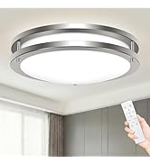hepside LED Ceiling Light with Remote, 3000K-6500K Adjustable& Dimmable Flush Mount Ceiling Light...