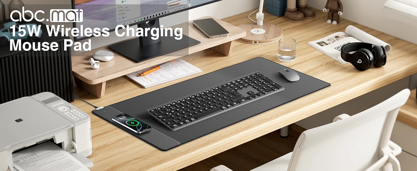 Magnetic Wireless Charging Mouse Pad