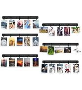 noonebutyou Picture Frames Collage Wall Decor, 6 Pcs Black Felt Lightweight Bulletin Board Strips...