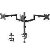 WALI Adjustable Triple Monitor Mount for 13-27 inch Screens, 22 lbs per Arm | 3 Monitor Desk Moun...