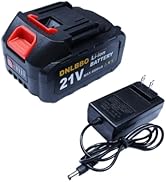 DNLBBO Mini Chainsaw Battery, 21v Lithium Battery - 4.0 Ah Battery with Electric Quantity Display...