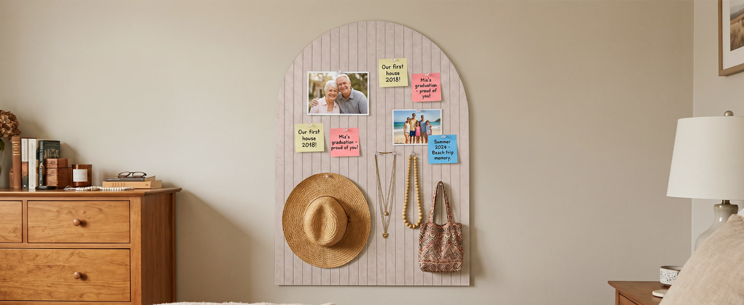 Large Arched Felt Bulletin Board