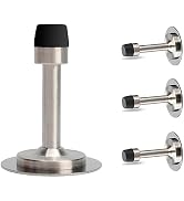 LemonHo No Drill/Screw in Wall Mounted Door Stoppers Door Stops for Bottom of Door 3M Adhesive St...