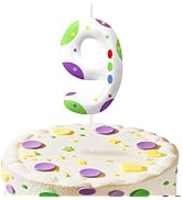 Toy Inspire Game Story 9th Birthday Number Candles, Number 9 Candle Cake Topper Decorations for A...