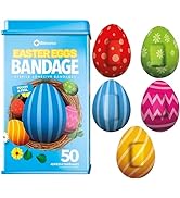 BioSwiss Bandages, Easter Egg Shaped Self Adhesive Bandage, Latex Free Sterile Wound Care, Fun Fi...