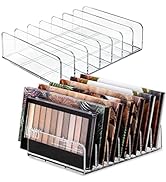 Vowcarol Eyeshadow Palette Organizer, Acrylic 7-Section Divided Makeup Palette Organizer Holder -...