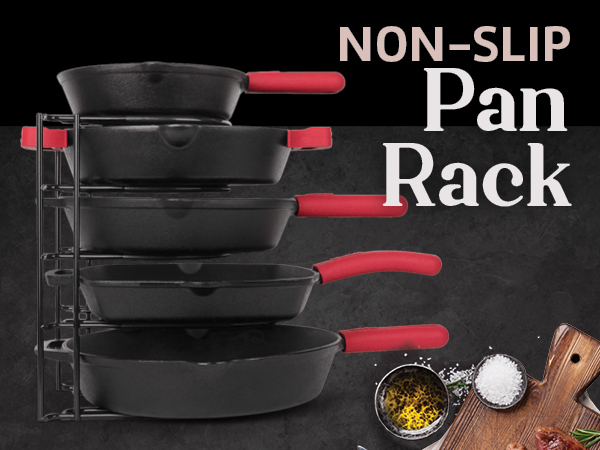 storage glass cast iron lids rack holder organizing cleaning