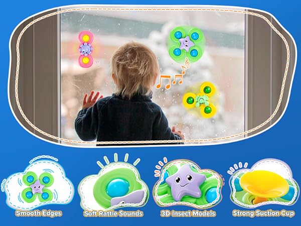 3 suction cup spinner toy