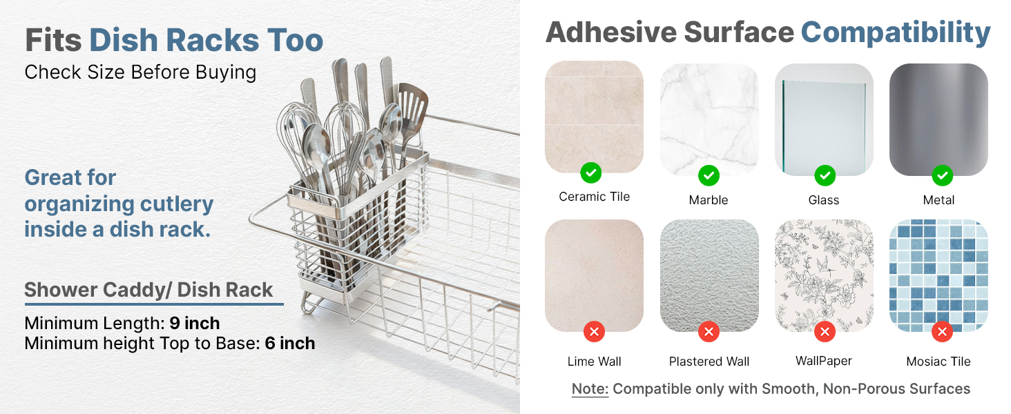 Utensil holder with adhesives