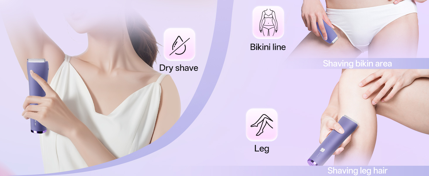 Wet or Dryer Electric Shaver for Women