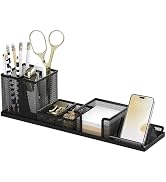SUPEASY Pen Holder for Desk, 6 Piece Mesh Desk Organizer set for Office Organization with Mail Or...