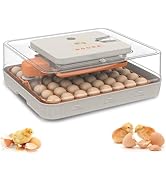 Tissting 56 Eggs Incubator - 3-in-1 with Automatic Egg Turning with External Injection Water Bott...