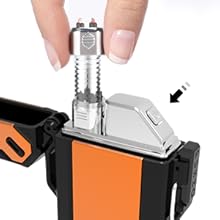 Press the switch to ignite the lighter