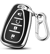 MILD EAST for Chevy Key Fob Cover with Keychain, Soft TPU Full Protection 4 Buttons Key Case for ...